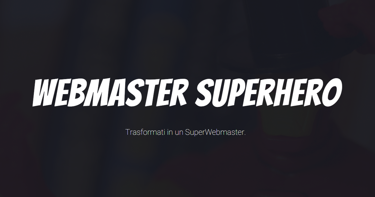 Webmaster Superhero